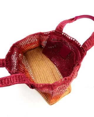 Summer Banana Raffia Tote Bag