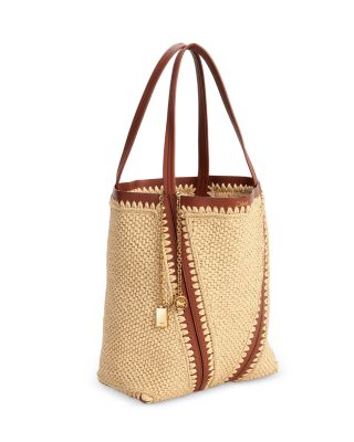 Medium Spin Raffia Tote Bag