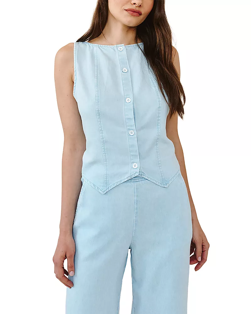 Bella Dahl Boatneck Seamed Vest