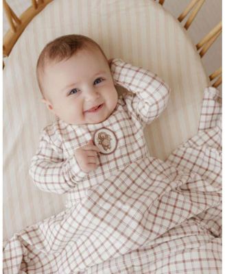 Unisex Modal French Terry Plaid Sheep Collection Footie - Baby