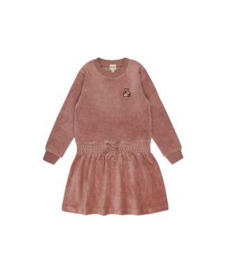 Girls' Velour Plaid Bear Collection Dress - Little Kid, Big Kid