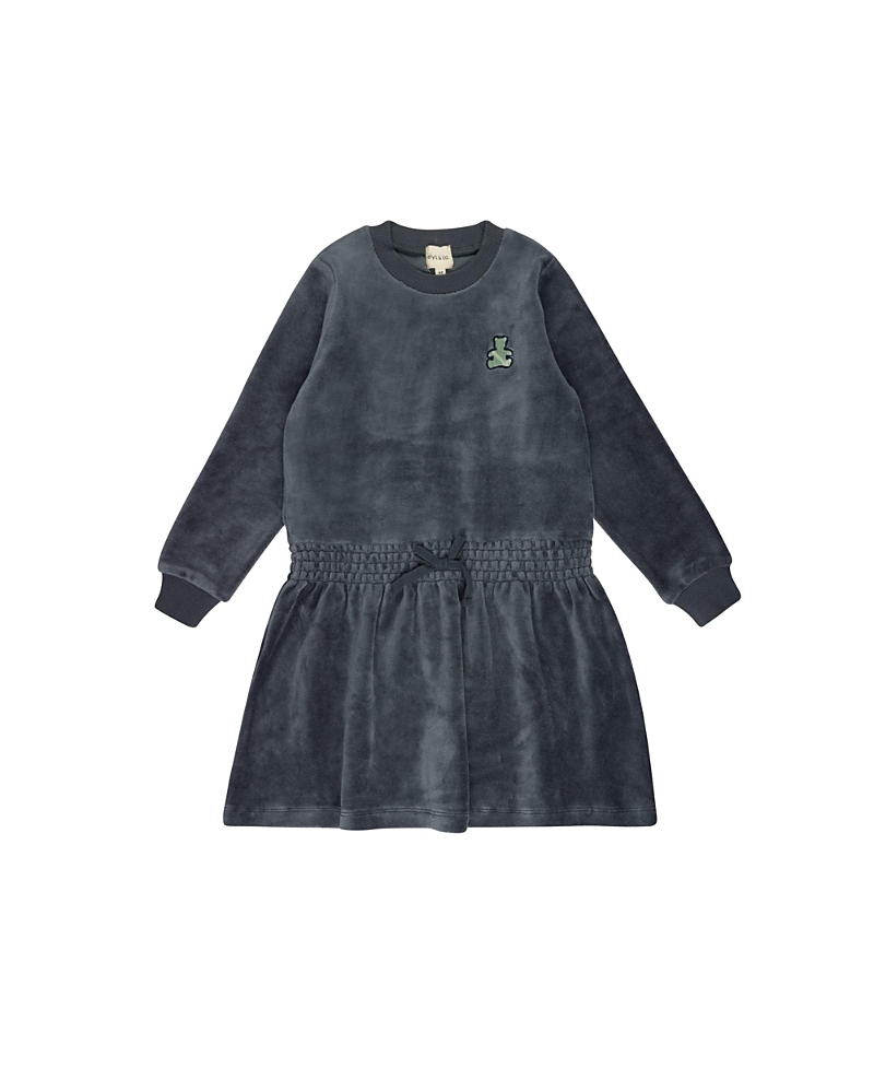 Ely's & Co. Girls' Velour Plaid Bear Collection Dress - Little Kid, Big Kid