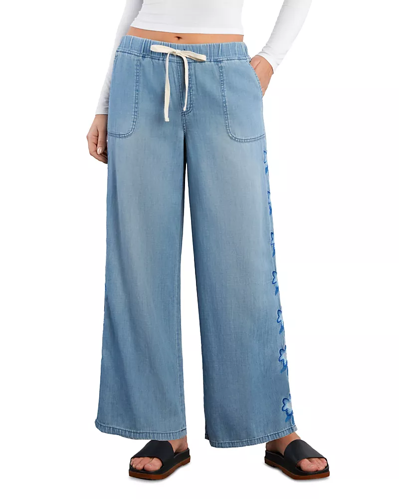 Billy T Floral Lane Tie Front Pants