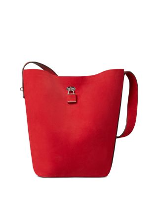 Slim Suede Bucket Bag