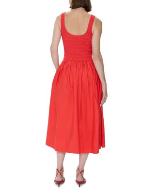 Alessia Smocked Drop Waist Midi Dress