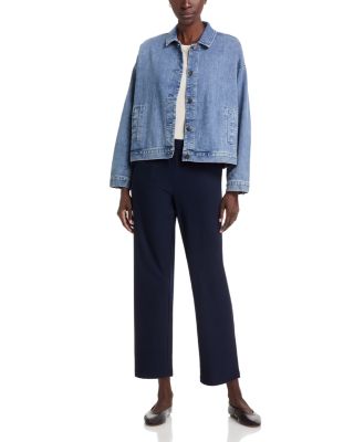 Cotton Stretch Denim Classic Collar Jacket