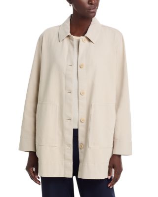 Garment Dyed Utility Classic Collar Long Jacket