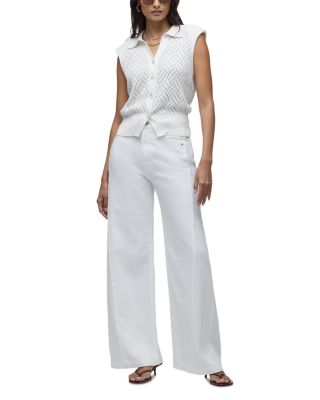 Jodie High Rise Loose Fit Wide Leg Jeans in White