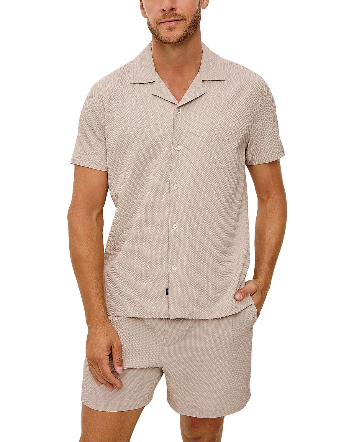 Rails Amalfi Khaki Check Seersucker Shirt