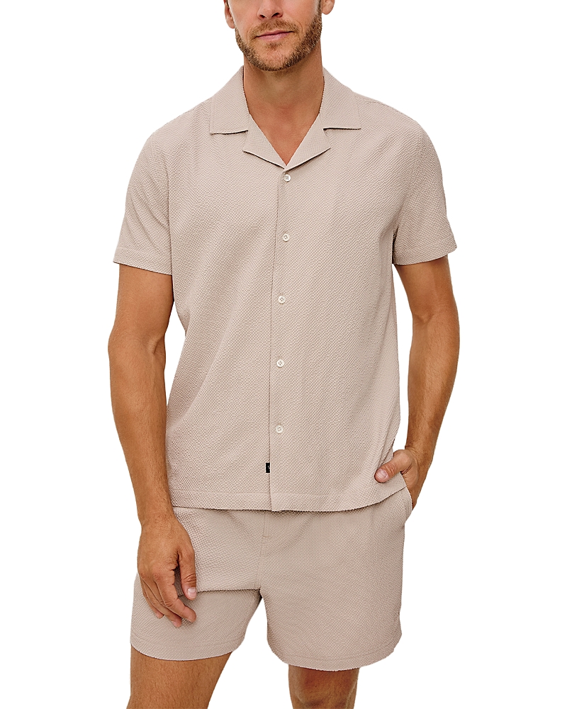 Rails Amalfi Khaki Check Seersucker Shirt