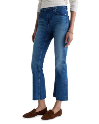 Farrah Mid Rise Bootcut Crop Jeans in Owens Valley
