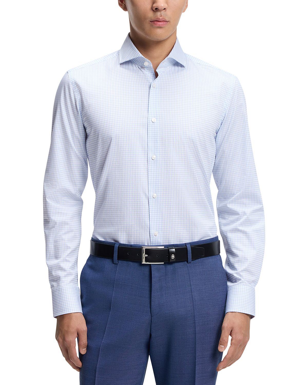 Boss Hank Grid Slim Fit Dress Shirt