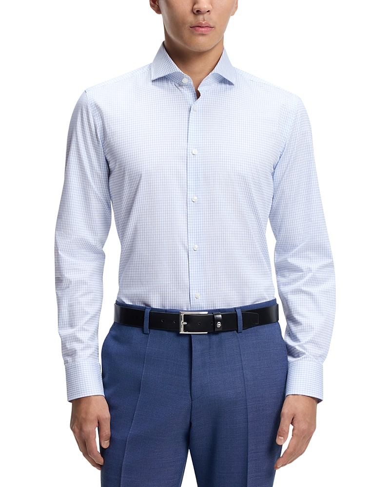 Boss Hank Grid Slim Fit Dress Shirt