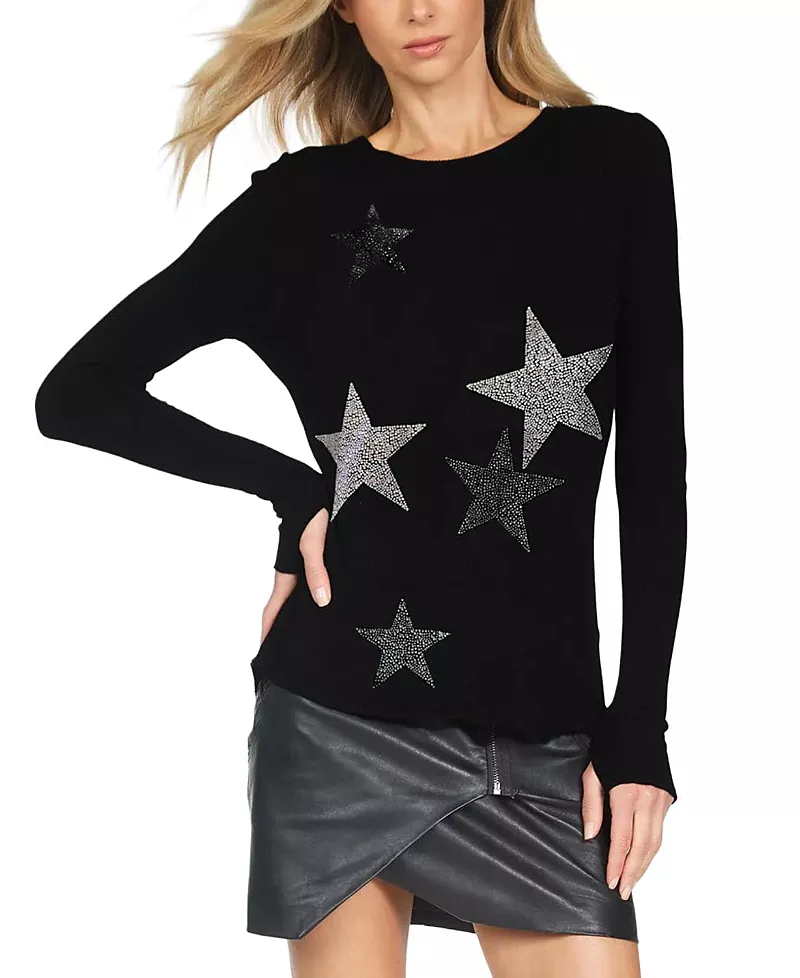 Lauren Moshi McKinley X Crystal Multi Stars Top
