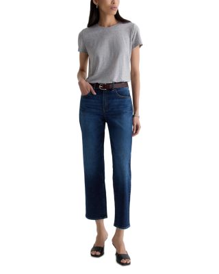 Brinley Mid Rise Straight Crop Jeans in Outspoken