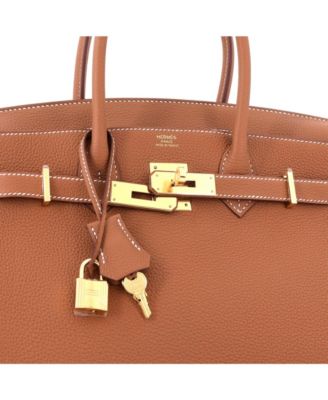 Birkin 30 Handbag Brown Togo with Gold Hardware