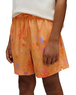 Unisex Van Allover Bunny Pattern Swim Trunks - Little Kid, Big Kid