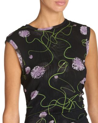 Mesh Twisted Floral Dress