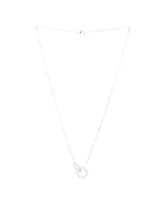  Love Interlocking Pave Necklace 18K White Gold and Diamonds, 17"