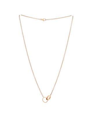  Love Interlocking Necklace 18K Rose Gold, 17.25"