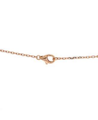  Love Interlocking Pave Necklace 18K Rose Gold and Diamonds, 16"