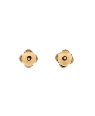  Sweet Alhambra Stud Earrings 18K Gold and Onyx