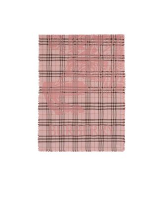  Wide EKD Check Wool Silk Scarf