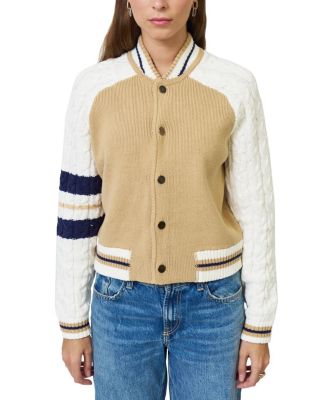 Women's Chloe Cable Sleeve Knit Bomber
