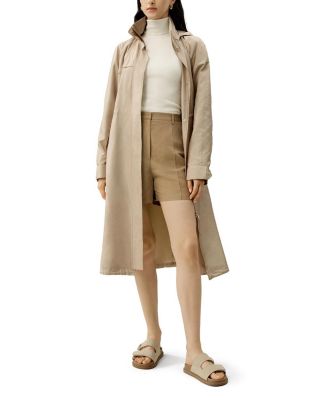  Silk Taffeta Water-Repellent Urban Coat
