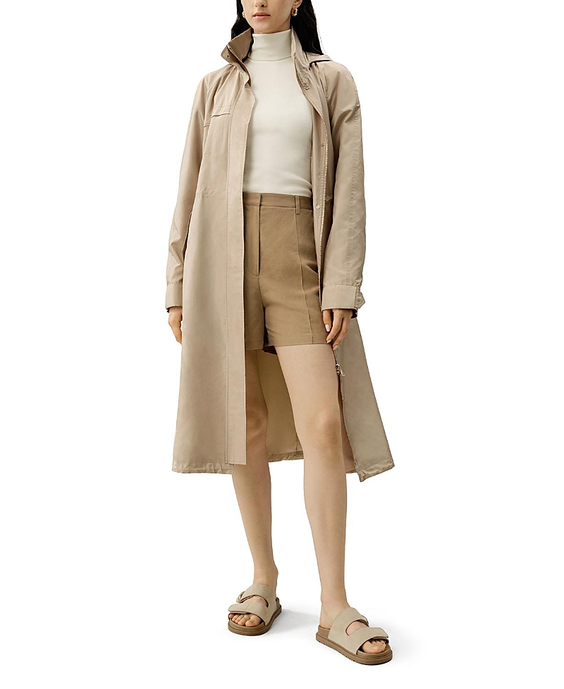 Lilysilk Silk Taffeta Water-Repellent Urban Coat
