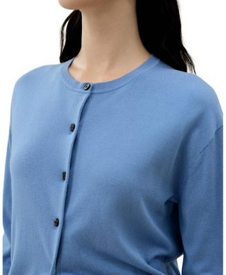  Round-Neck Silk Cashmere Cardigan