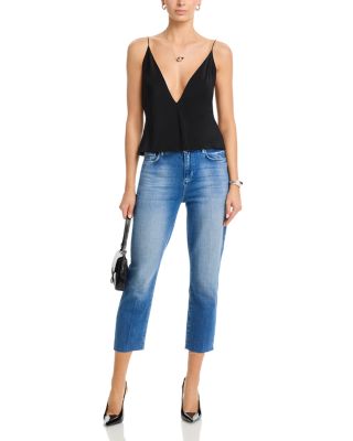 Sada Mid Rise Crop Jeans in Castro