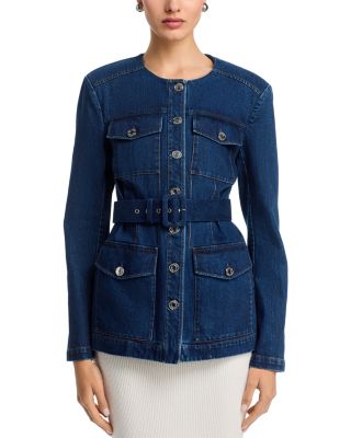 Dawn Collarless Belted Jacket
