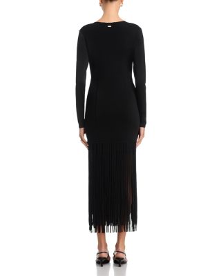 Evelina Long Sleeve V Neck Dress
