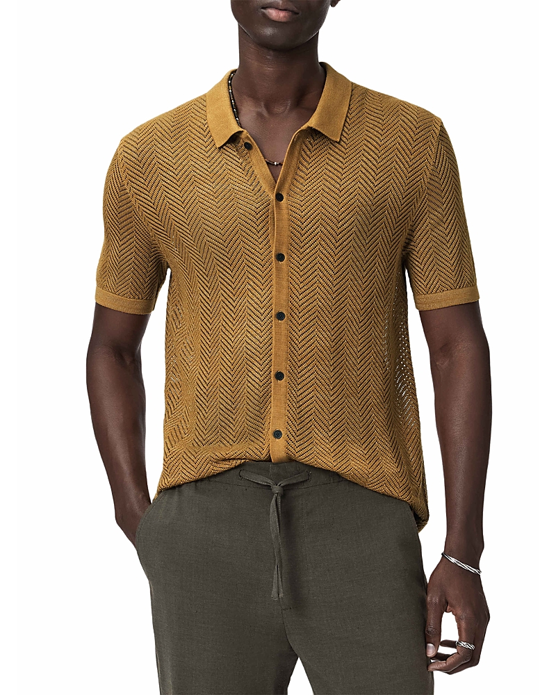 John Varvatos Ginsberg Herringbone Shirt · L