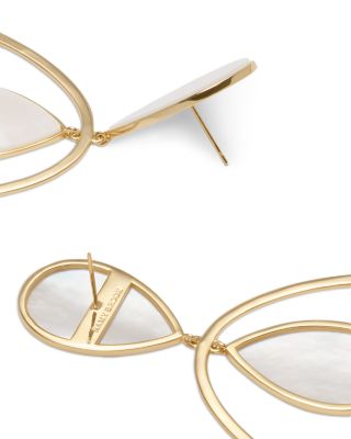 Karina Mother Of Pearl Pear Shape Statement Earrings