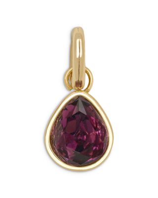 Birthstone Imitation Amethyst Charm