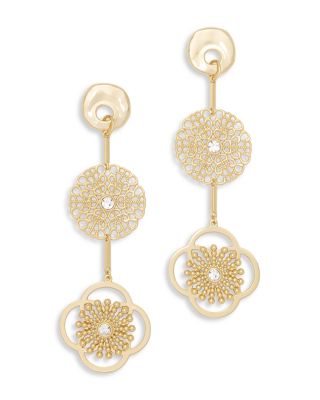 Selena Crystal Triple Drop Earrings