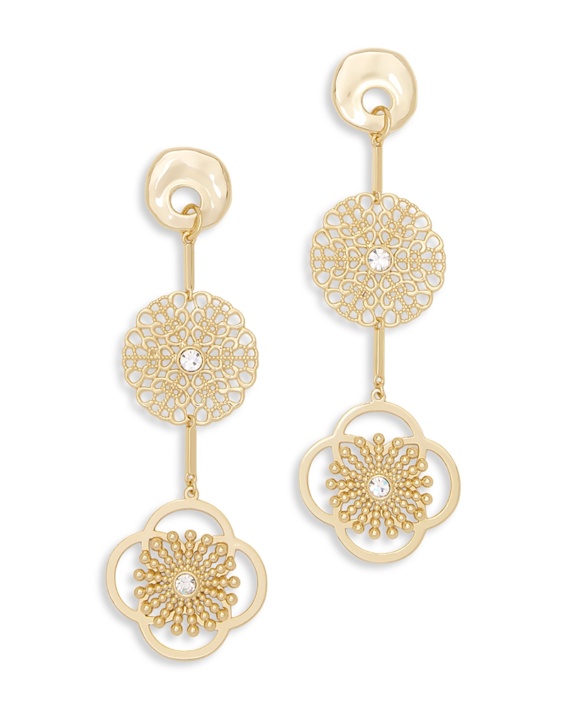 Ramy Brook Selena Crystal Triple Drop Earrings