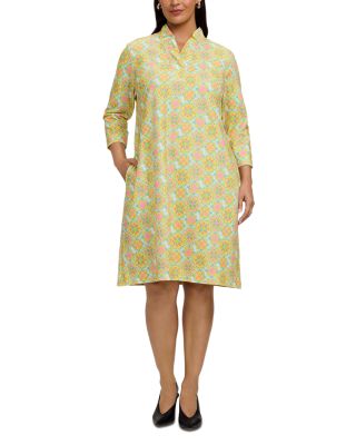 Tammy 3/4 Sleeve Sicilian Tile Dress