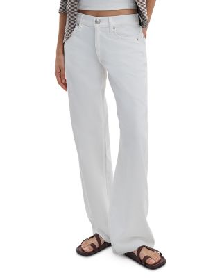 Saige High Rise Straight Jeans in White
