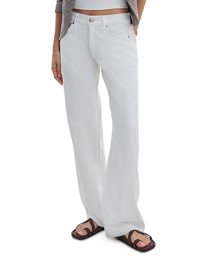 rag & bone Saige High Rise Straight Jeans in White