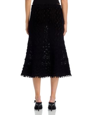 Fine Cotton Popcorn Knit Top & Skirt