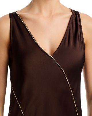 Sleeveless Asymmetric Midi Dress