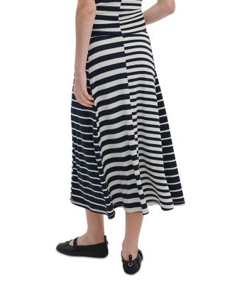 The Knit Mixed Stripe Skirt