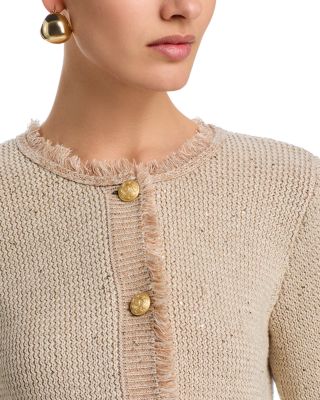 Kailey Metallic Knit Cardigan Sweater