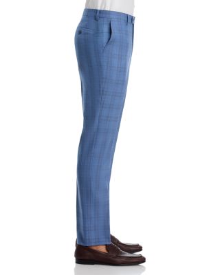 Slim Fit Plaid Suit Pants