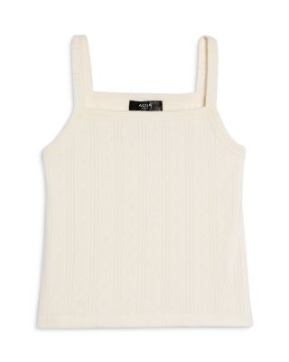Girls' Cutaway Pointelle Tank Top, Little Kid, Big Kid - Exclusive 