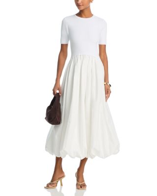 Bubble Skirt Midi Dress