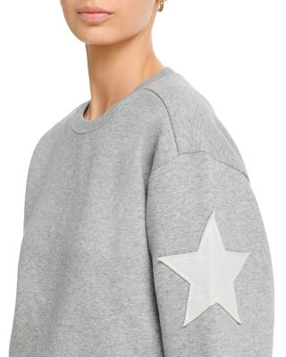 Moon Grey Reverse Terry Crewneck Sweatshirt & Wide Leg Pants